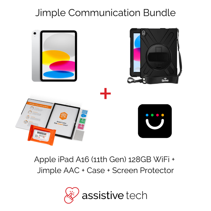 Jimple 1 Year AAC Communication Bundle (iPad 11th Gen/128GB + Strike Case)