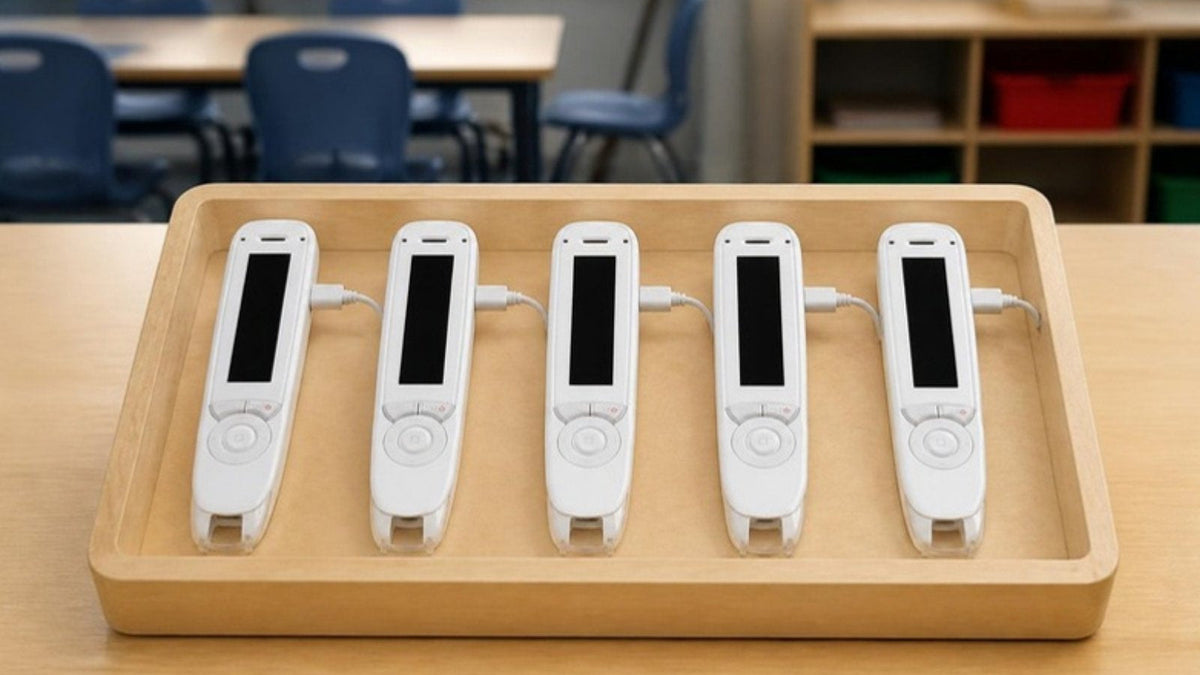 Class set of C-Pen Reader 2 pens in a tray