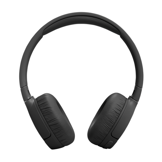 JBL Tune 670 Noise Cancelling Headphones (On-Ear) in black, featuring adaptive noise cancelling, cushioned ear pads, and adjustable headband by JBL, shown on a plain white background.