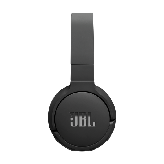 A pair of black JBL Tune 670 Noise Cancelling On-Ear Headphones is displayed on a plain white background, with the prominent JBL logo visible on the earcup facing forward.