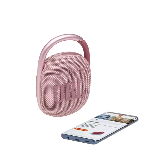 JBL Clip 4 Portable Bluetooth Speaker (Pink)