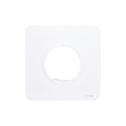 The Time Timer Visual Scheduler Accessory by Time Timer is a square, white tool with a large central hole and numbered dial, ideal for visual scheduling for individuals with autism (Requires Time Timer Original 8 Inch—sold separately).