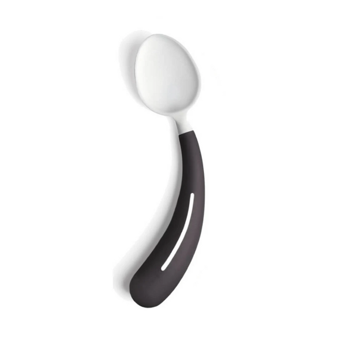 HenroGrip Spoon - Black (Right-Handed) | Ergonomic Adaptive Cutlery