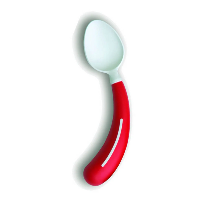 HenroGrip Spoon - Red (Right-Handed) | Ergonomic Adaptive Cutlery