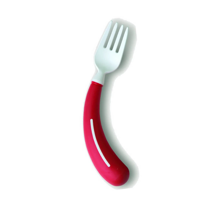 HenroGrip Fork - Red (Left-Handed) | Ergonomic Adaptive Cutlery