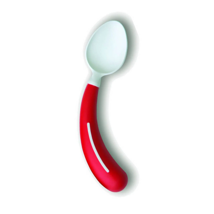HenroGrip Spoon - Red (Left-Handed) | Ergonomic Adaptive Cutlery