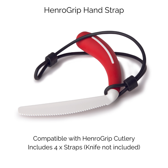 HenroGrip Hand Strap - Black | Secure Adaptive Strap for Cutlery