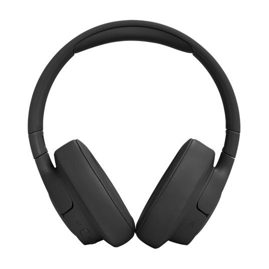 The black JBL Tune 770 Noise Cancelling Headphones (Over-Ear) by JBL are shown upright on a white background, featuring cushioned ear pads and padded headband—ideal for immersive listening with adaptive noise cancelling.