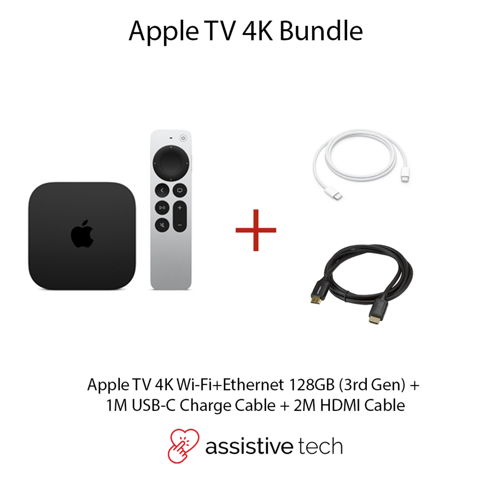 Apple TV 4K 3rdG 64GB Wi-Fi + HDMIケーブル Apple TV 4K 128GB Bundle | HDMI + USB-C Cable Included – Assistive