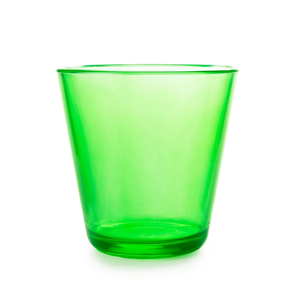 The Rika Easy Grip Cup [Green] tumbler is displayed centered on a white background, highlighting its ergonomic design.