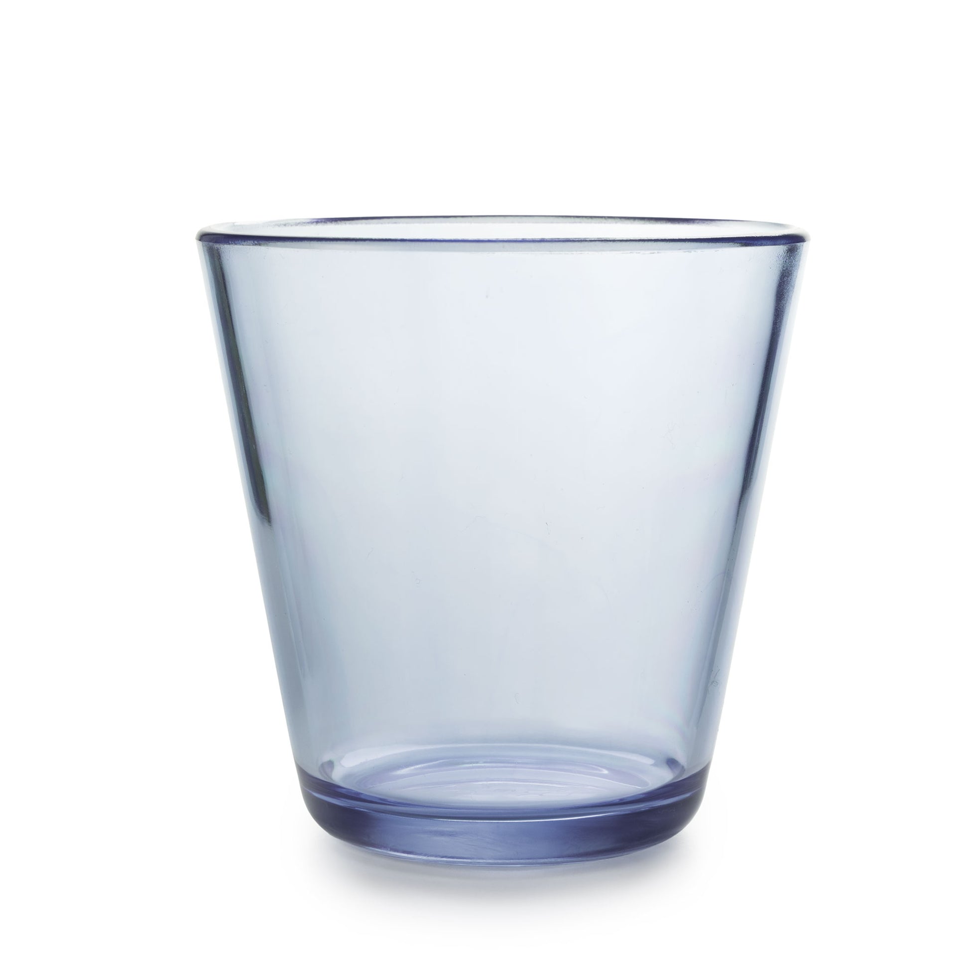 The Rika Easy Grip Cup [Grey] is an empty, clear, slightly tapered ergonomic drinking cup with a thick base, shown against a plain white background.