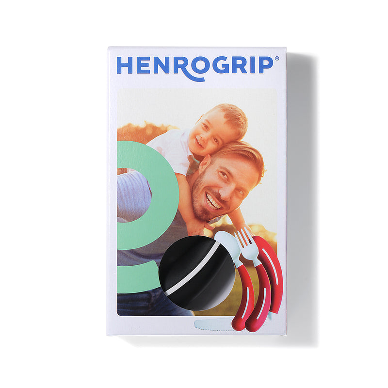 HenroGrip Spoon - Black (Right-Handed) | Ergonomic Adaptive Cutlery