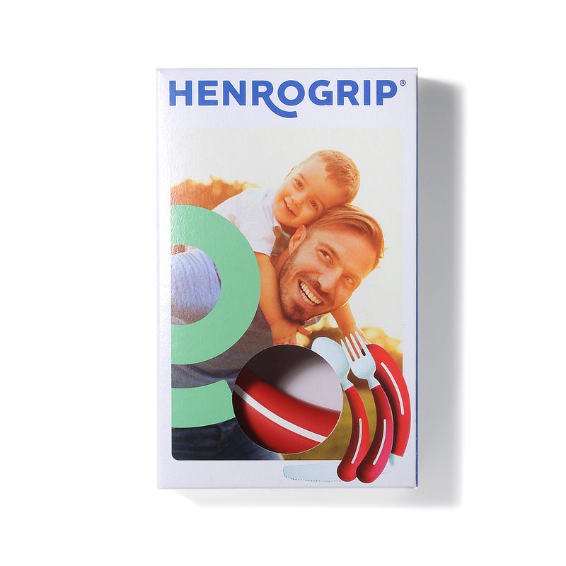 HenroGrip Knife - Red | Ergonomic Adaptive Knife for Easy Cutting