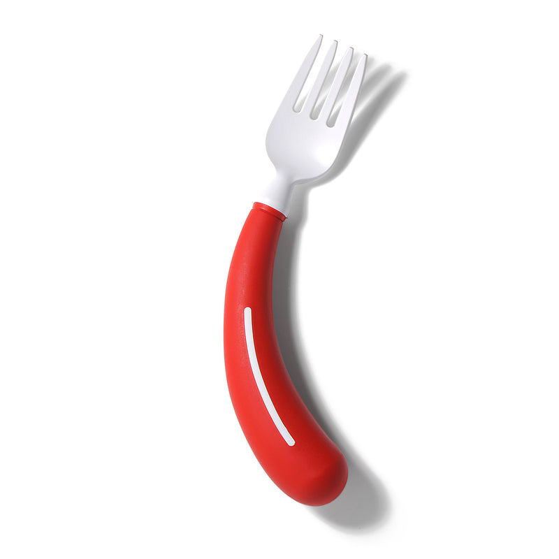 HenroGrip Fork - Red (Left-Handed) | Ergonomic Adaptive Cutlery