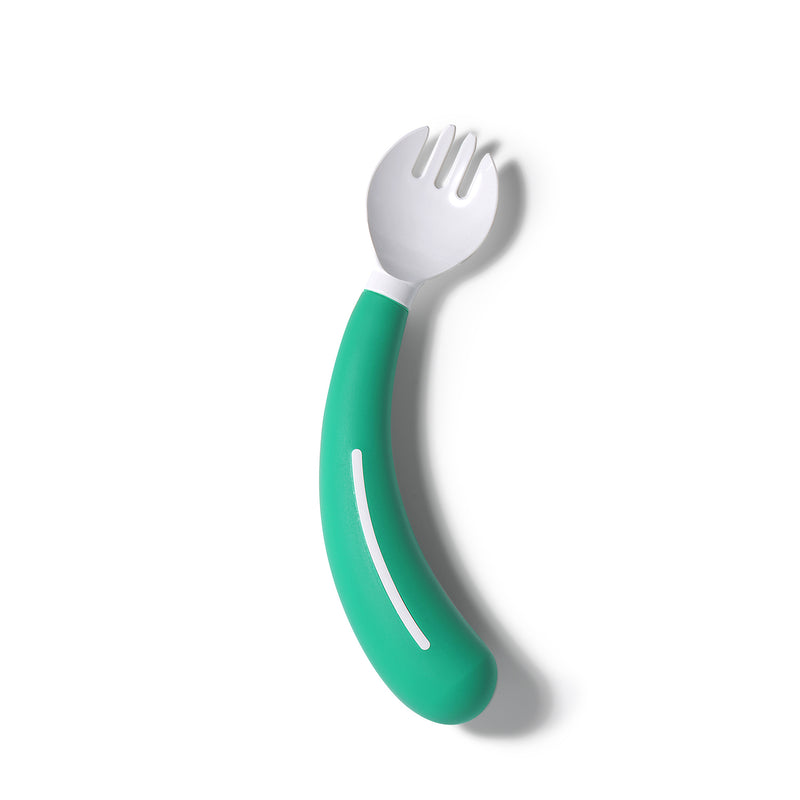 HenroGrip Kids Spork - Green (Left-Handed) | Adaptive Cutlery for Independent Eating