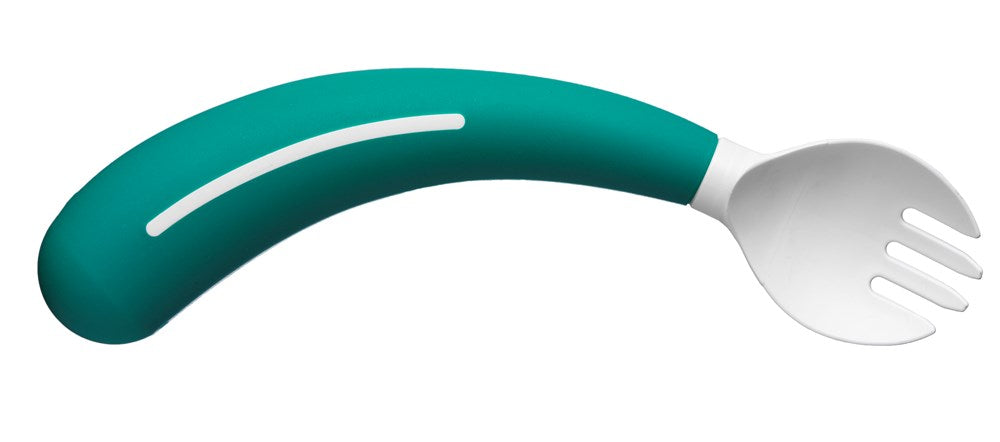 Henro-Grip Kids Spork – Green (Left-Handed) | Adaptive Cutlery for Independent Eating