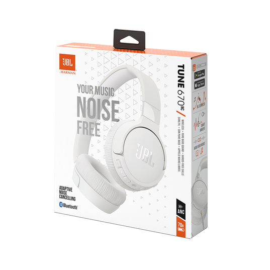 JBL Tune 670 Noise Cancelling Headphones (On-Ear) [White]