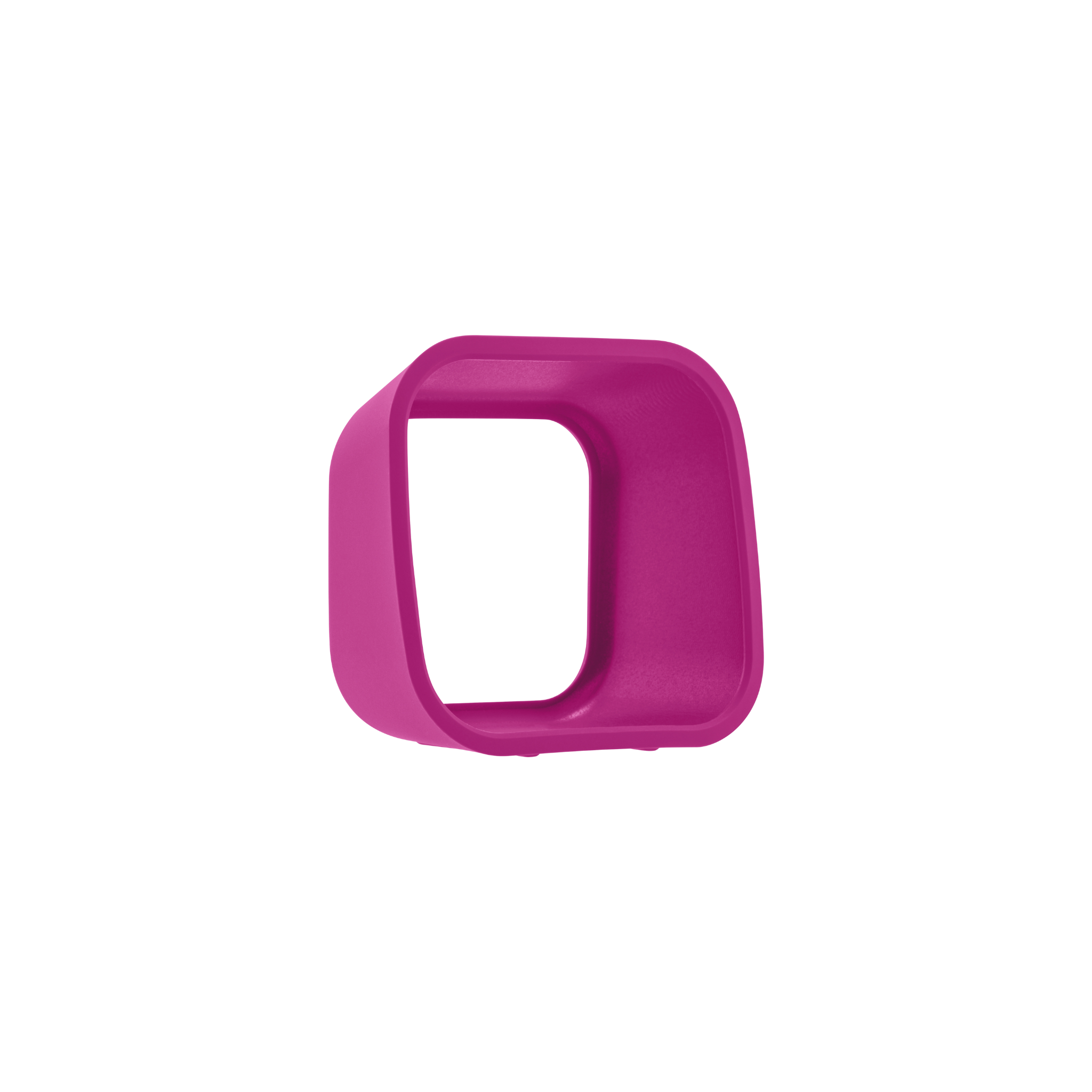 The Time Timer MOD Cover Silicone Case Accessory by Time Timer is a modern, bright pink, square silicone case with rounded edges—ideal as a timer cover—shown against a plain white background.
