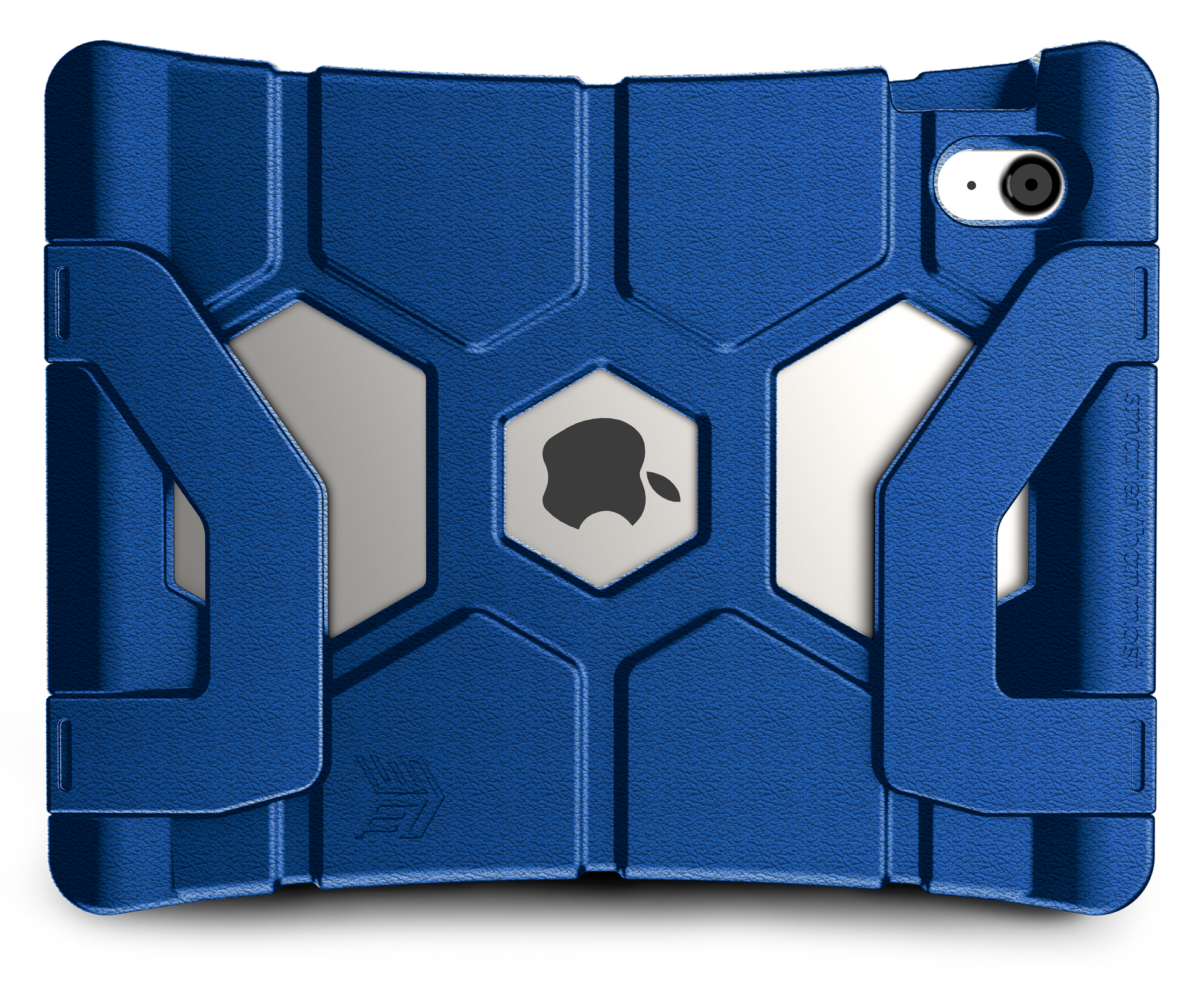 The STM Duxling [Blue] for iPad A16/10th/11th Gen features a geometric, reinforced EVA foam design with camera and Apple logo cutouts, offering ultra-protective everyday use.
