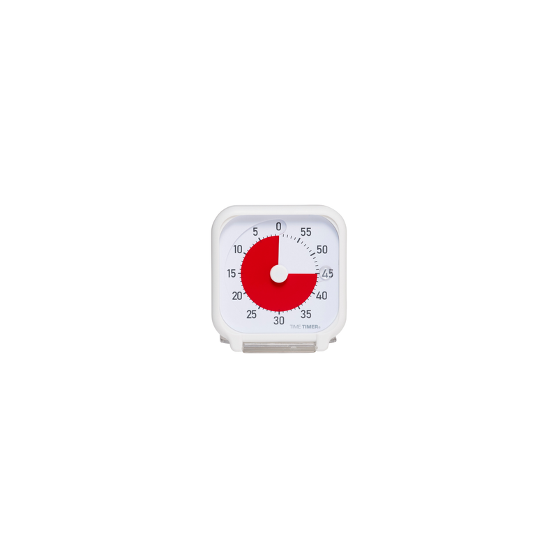 The Time Timer Original (3 Inch) Pocket by Time Timer features a white frame, red countdown disk set to 25 minutes, black numbers at 5-minute intervals on a white face, and is centered on a plain white background.