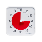The Time Timer Original (8 Inch) by Time Timer shows 20 minutes left, with a red disk marking the 0–20 minute section on its white face. Black numbers and a clear display make it easy to read.