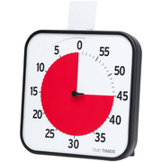The Time Timer Original (12 Inch) by Time Timer is a square visual timer with a black frame, showing 15 minutes left as a red section from 0 to 45. Ideal for classrooms, it's labeled TIME TIMER at the bottom.