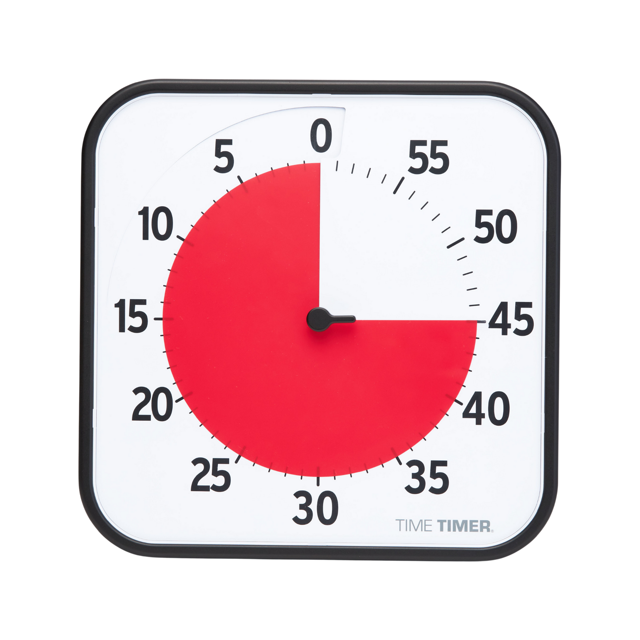 The Time Timer Original (12 Inch) by Time Timer features a large red disk to clearly display the countdown timer.