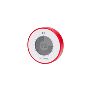 The Time Timer Twist (Red) by Time Timer is a round digital magnetic timer with a red rim, white face, and clear 45:00 display. A gray segmented ring shows remaining time, and TIME TIMER is labeled at the bottom.
