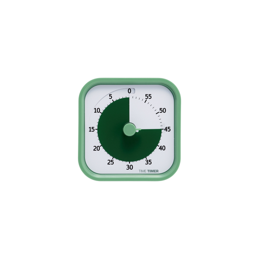 The Time Timer MOD - Home Edition [Fern Green] by Time Timer displays 20 minutes left, with a dark green section marking elapsed time, making it a perfect 60-minute visual countdown timer for home use.