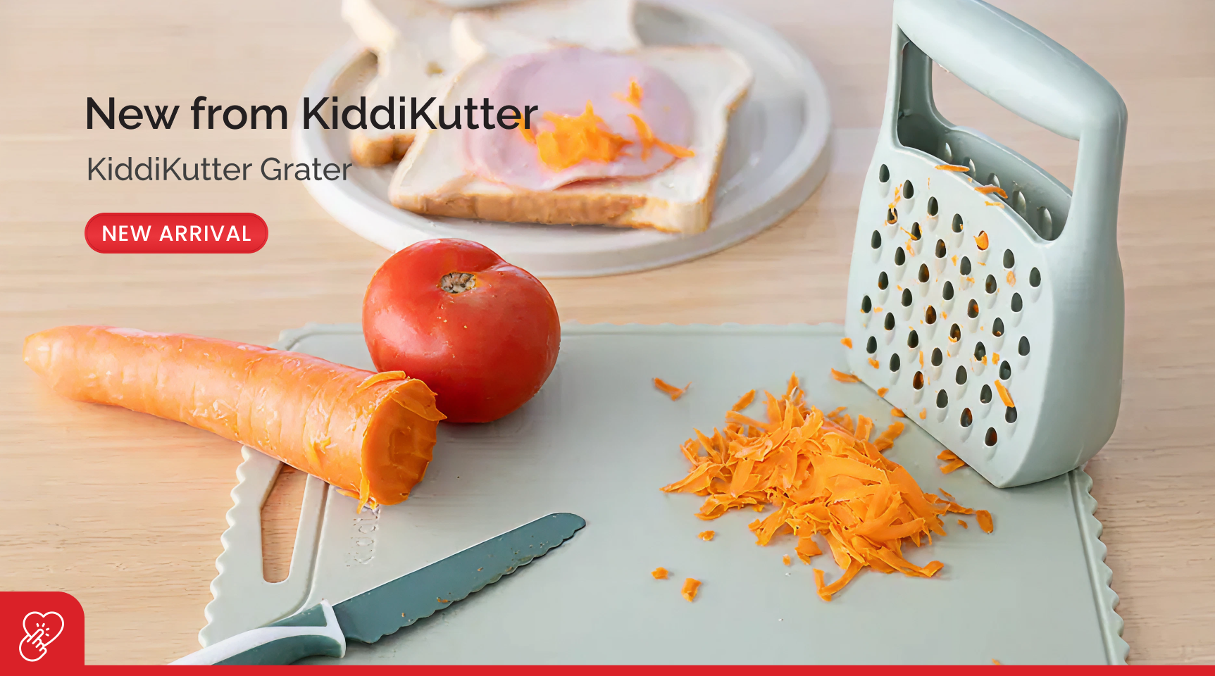 KiddiKutter Grater - New Arrival Banner