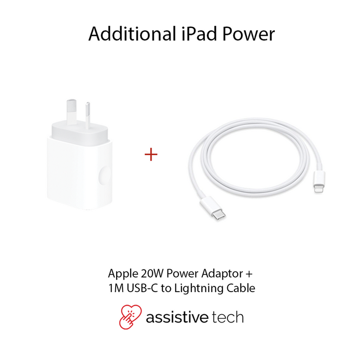 Apple 1M USB-C to Lightning Cable + Apple 20W Power Adapter Bundle