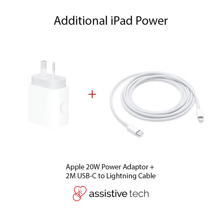 Apple 2M USB-C to Lightning Cable + Apple 20W Power Adapter Bundle
