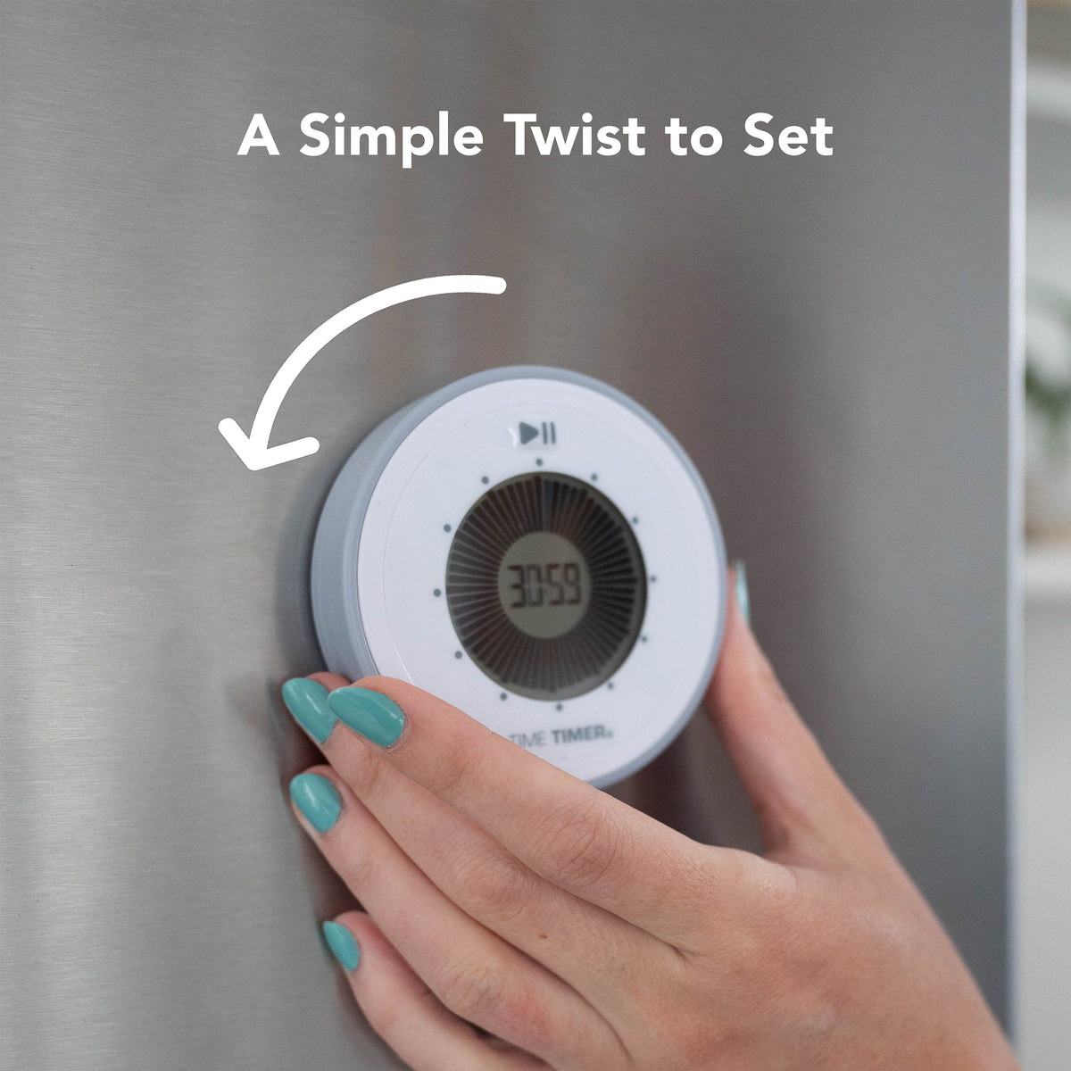 Metallic Timer Time Timer Twist – 90 Min Visual Countdown Timer – Assistive Tech