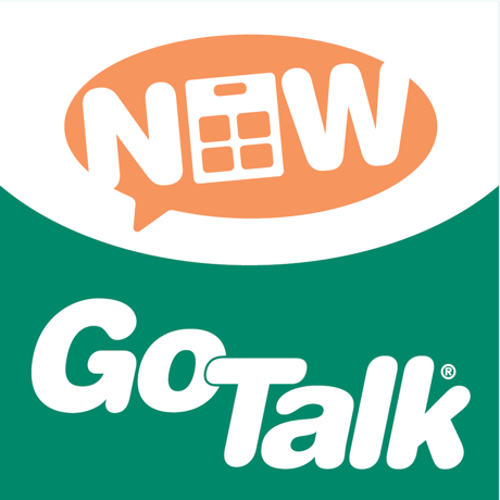 The GoTalk NOW App for iPad logo by Assistive Tech shows “NOW” in a speech bubble above a calculator icon, with “GoTalk” in bold white letters on green, symbolizing this leading AAC app for augmentative and alternative communication.